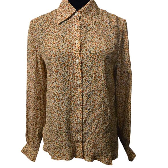 Trovata Birds Of Paradis S Silk Blend Jacquelin Bellflower Ditsy Print Luxury - Picture 1 of 10